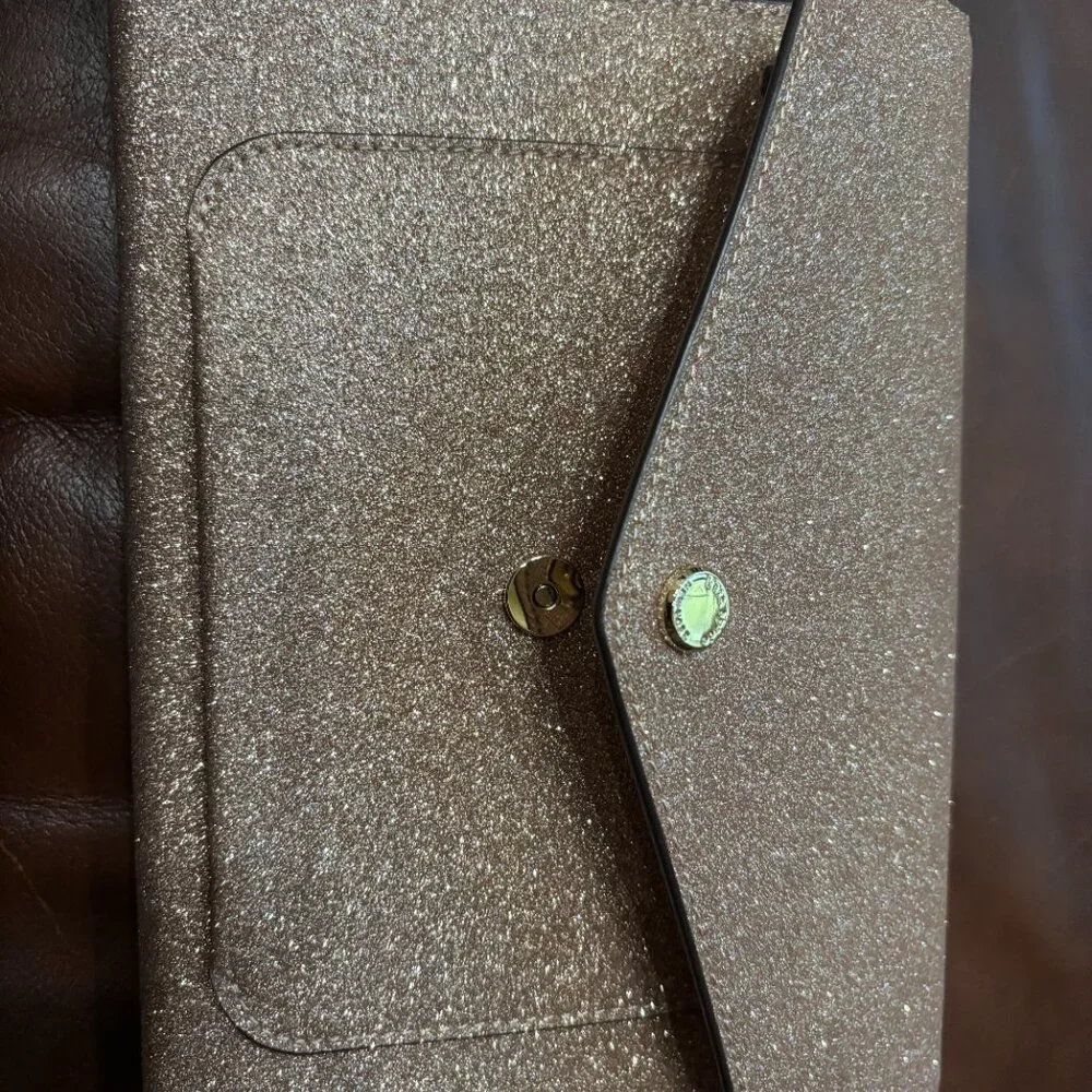 NWT Kate Spade Elegant Glitter Rose Gold Crossbody Bag